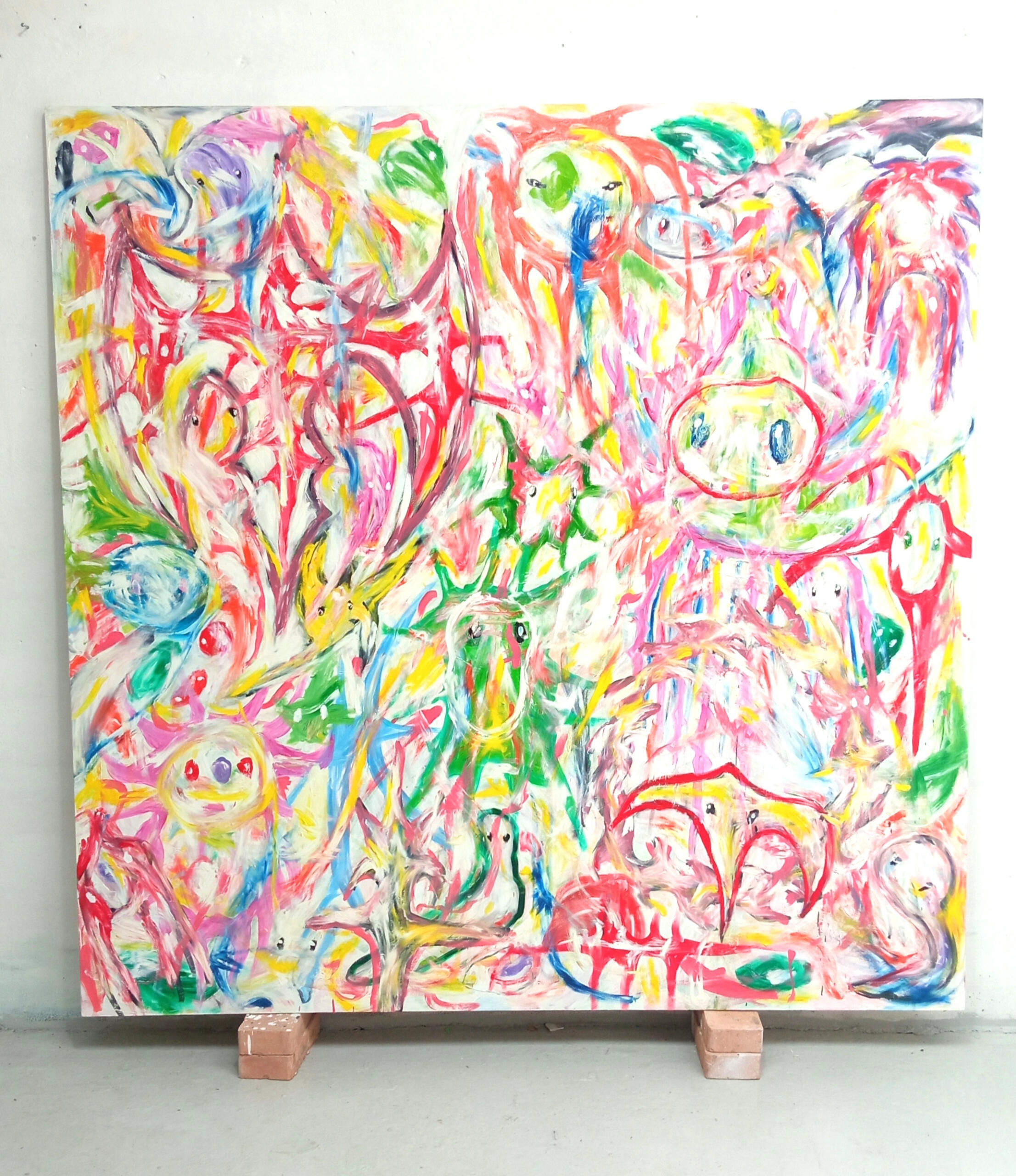 Untitled, oil on canvas 200x200cm, Random Adventures series, 2025