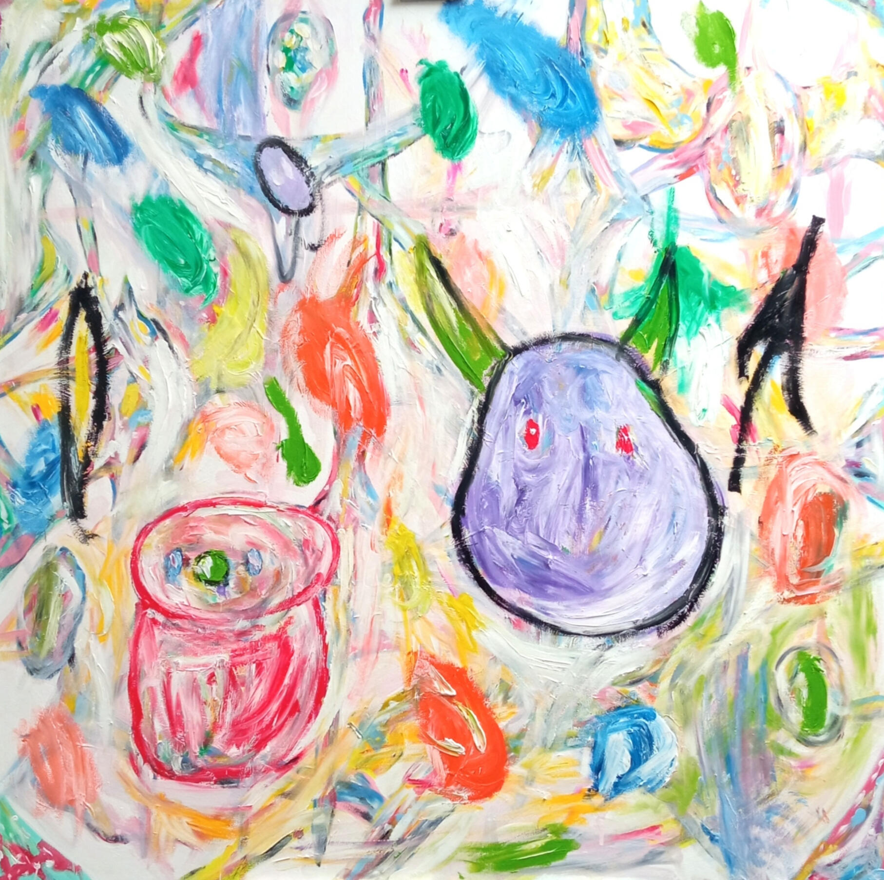 Random Adventures series 2025 oil on canvas 100x100cm