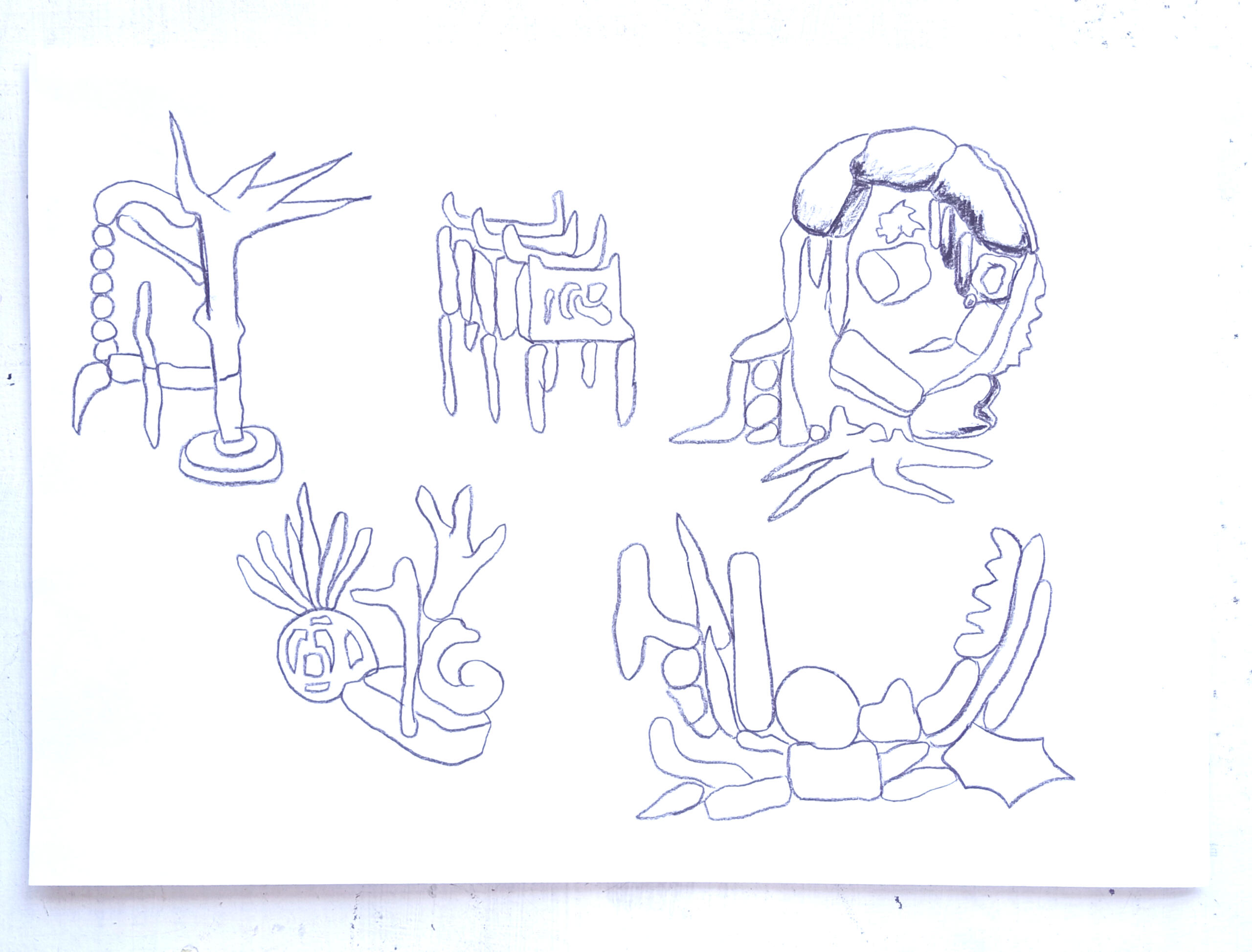 &quot;Artifacts&quot; graphite on paper 29x40cm 2021