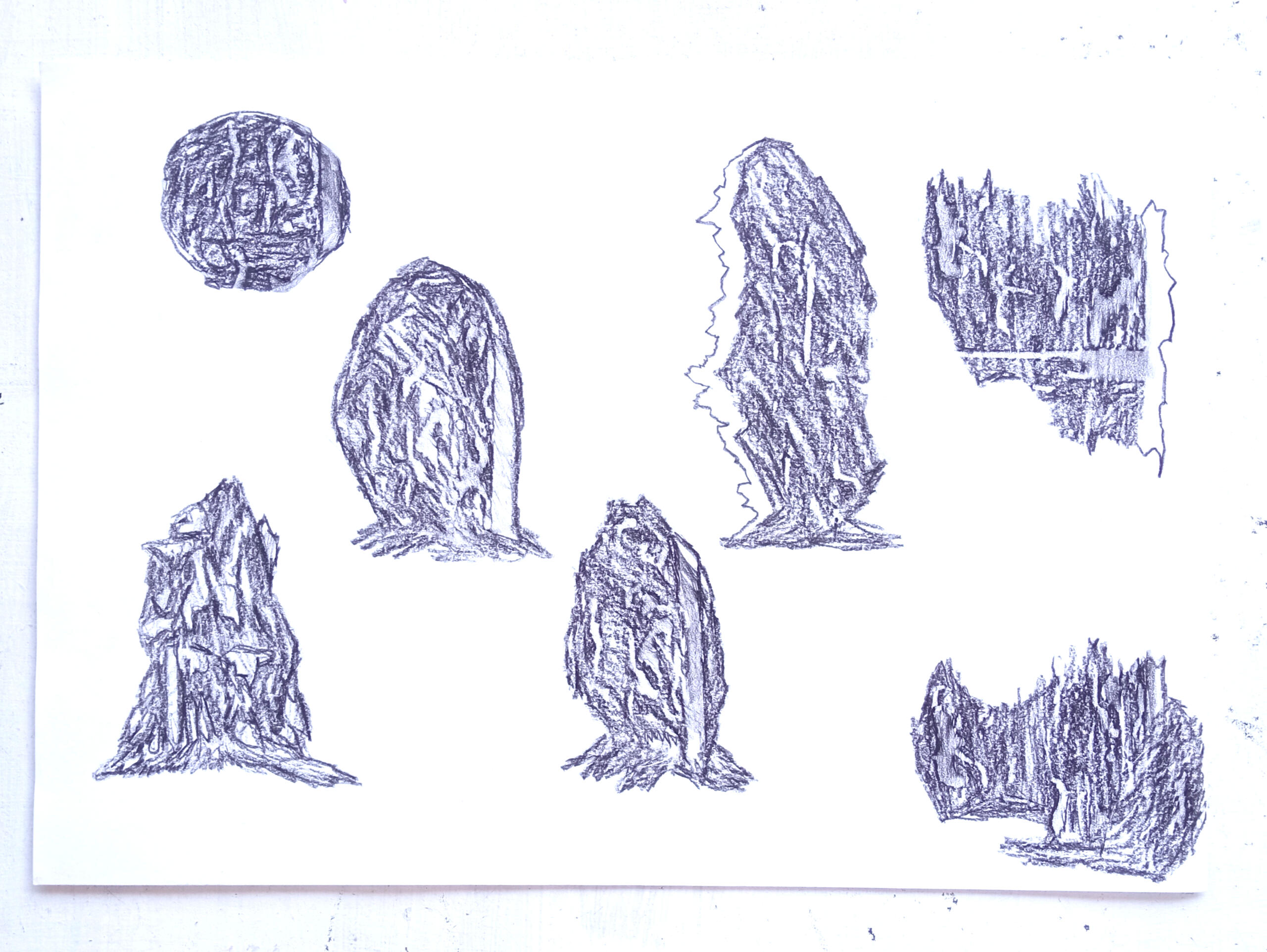 "Rocks" graphite on paper 29x40cm 2021