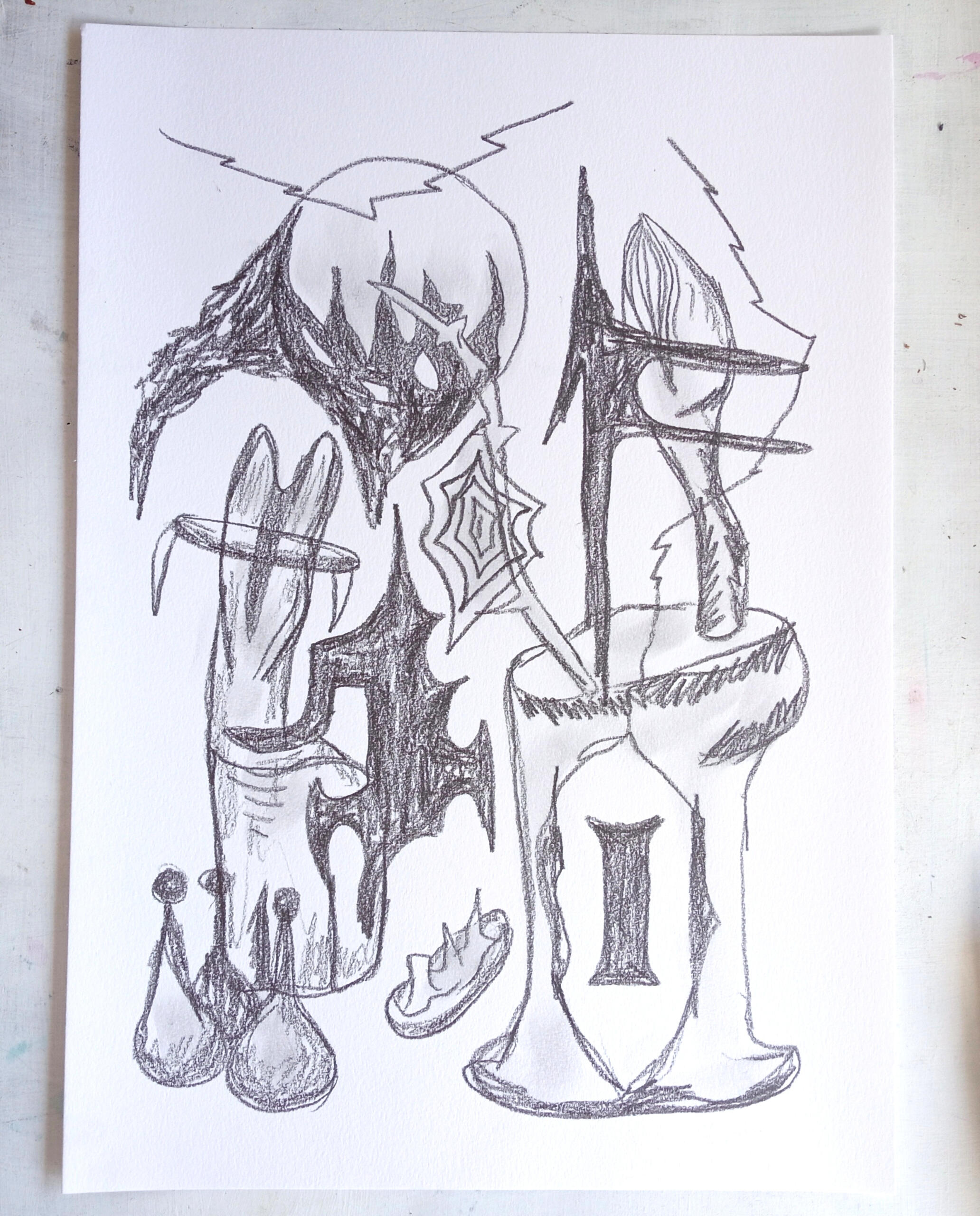 Untiled, graphite on paper 29x40cm 2021