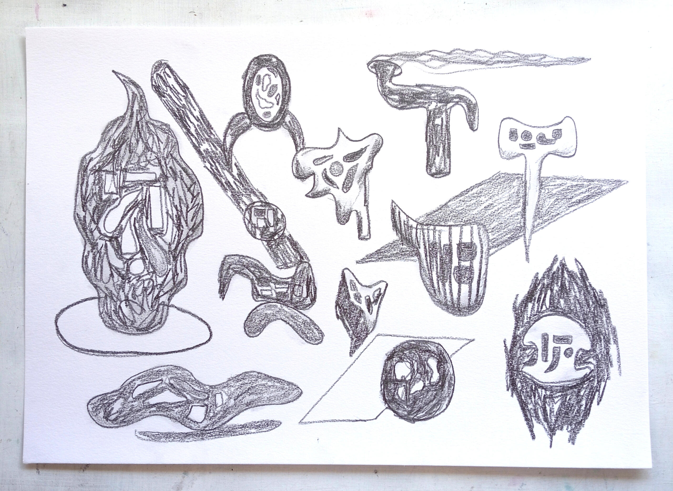 "Carnival" graphite on paper 29x40cm 2021