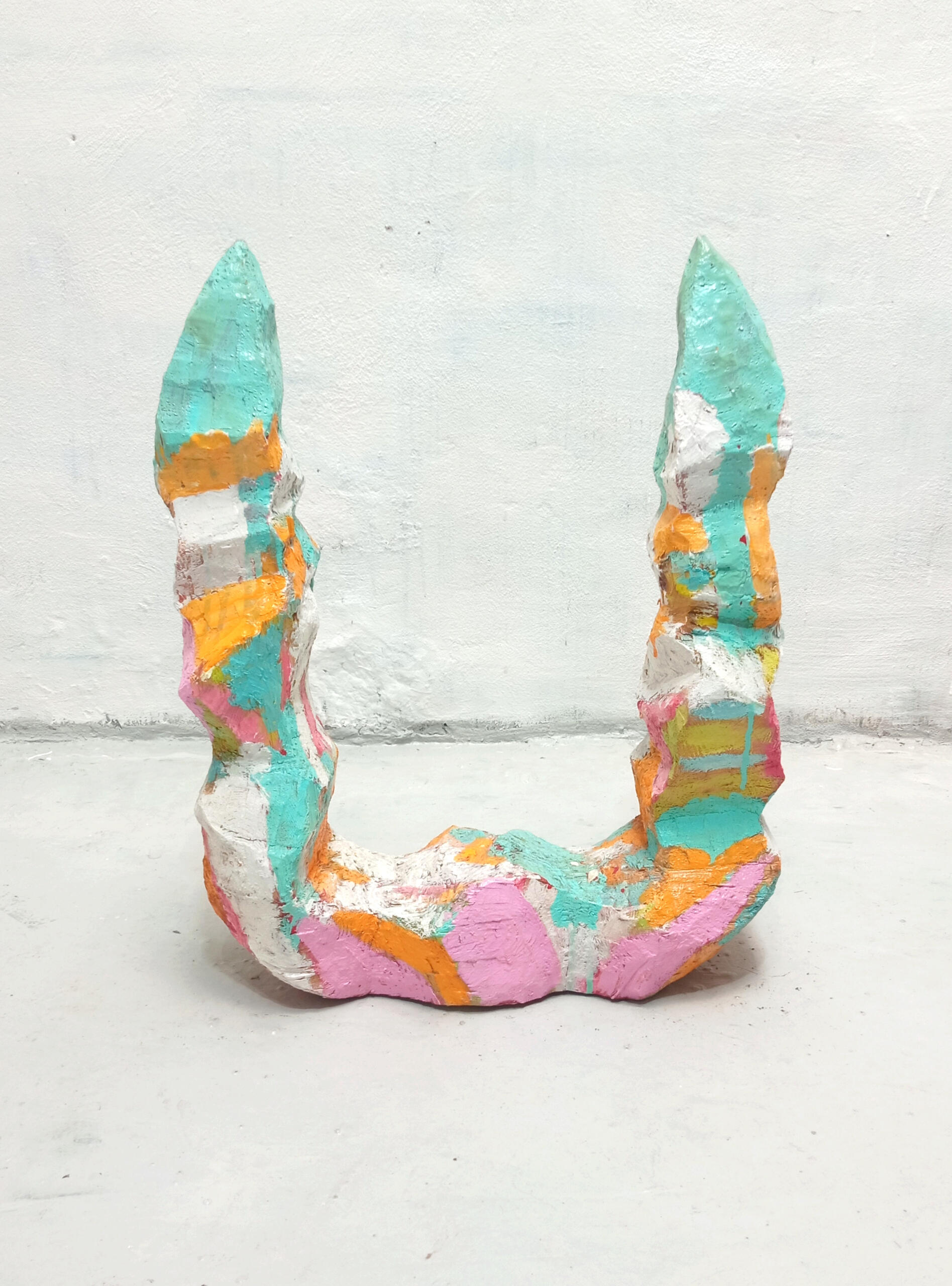 Untitled, wood, oil paint 53x41x16cm 2019