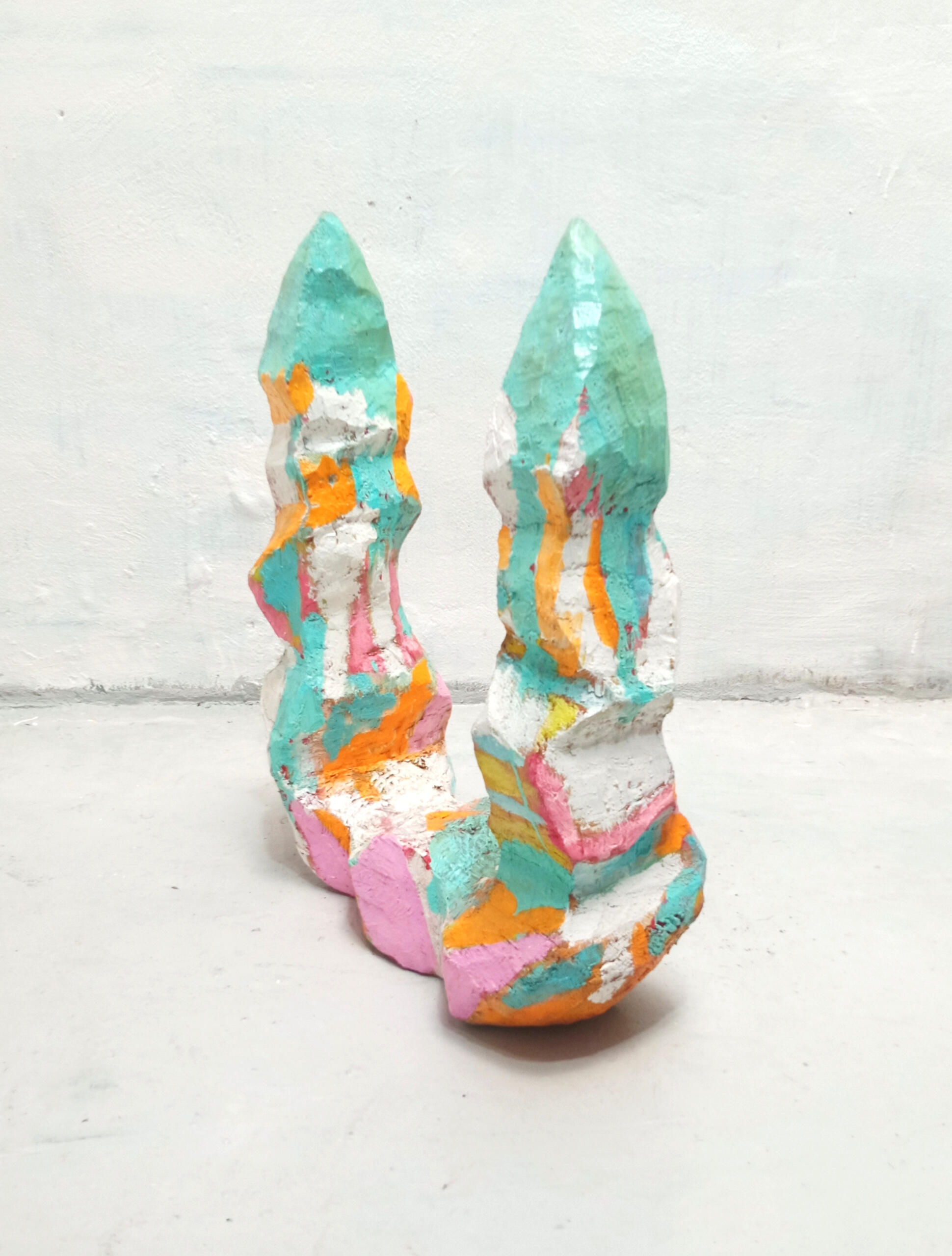 Untitled, wood, oil paint 53x41x16cm 2019