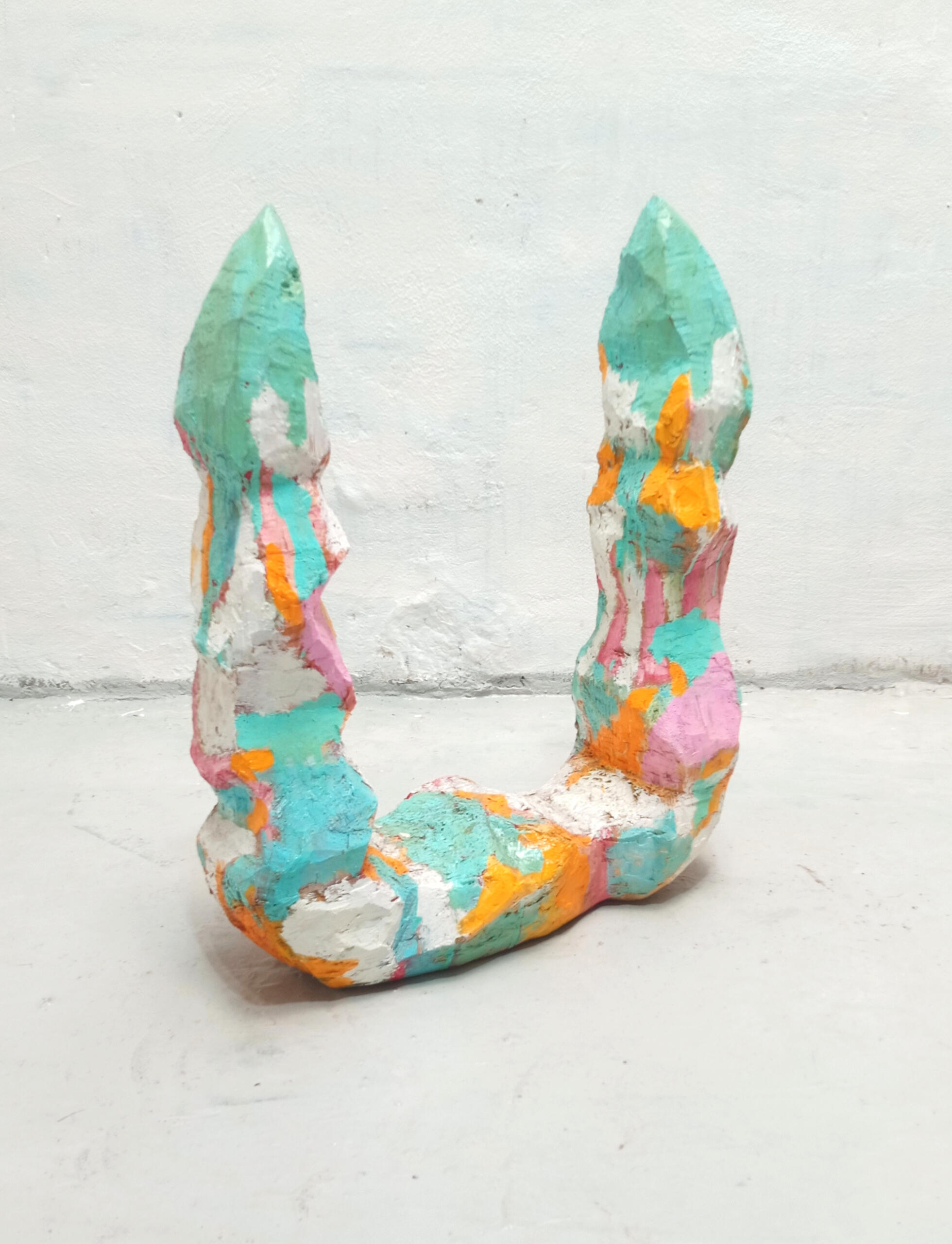 Untitled, wood, oil paint 53x41x16cm 2019