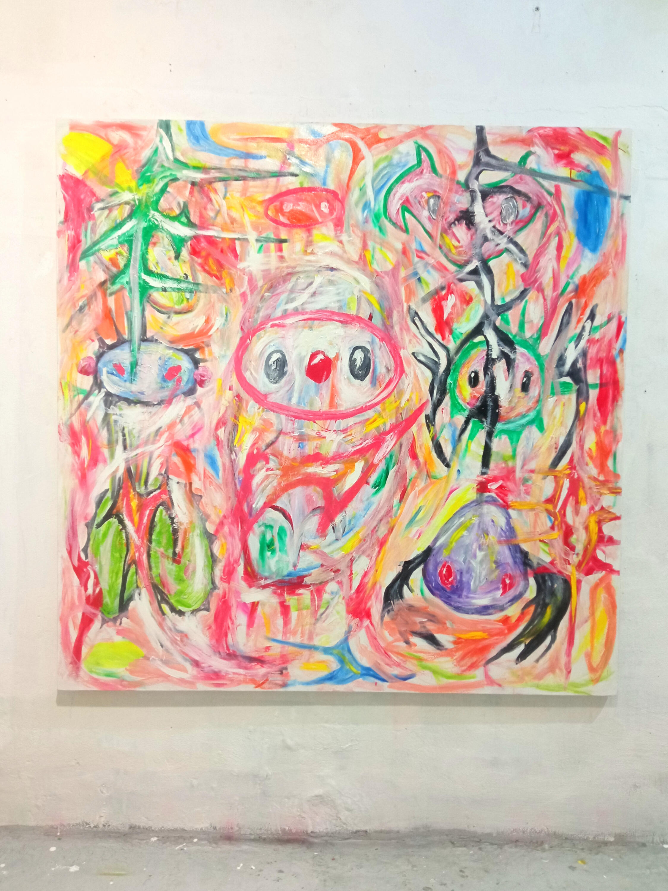 "Dope Circus" oil on canvas 150150cm Random Adventures series 2025