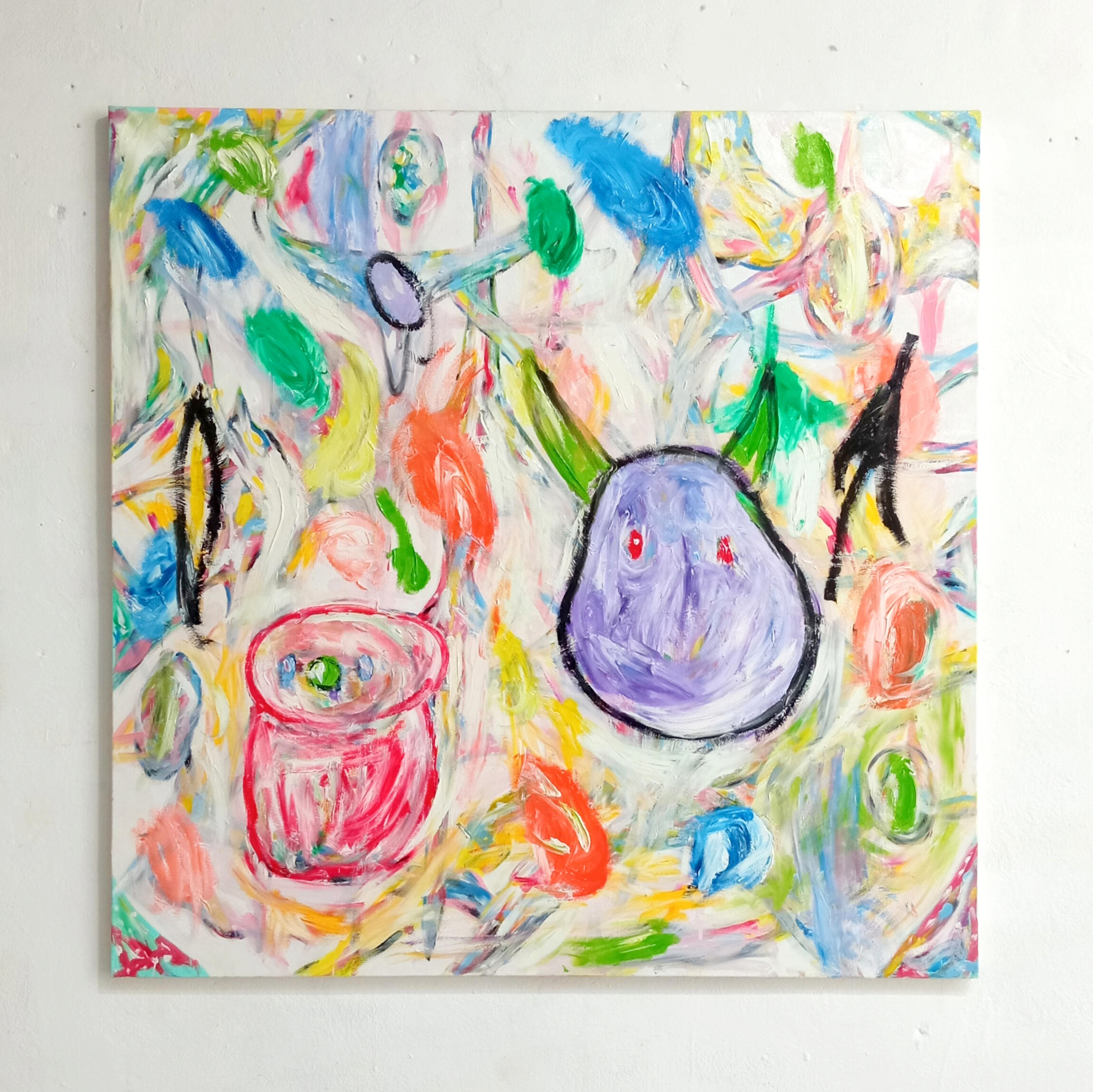 "Random Adventures 5" oil on canvas 100x100cm Random Adventures series 2025