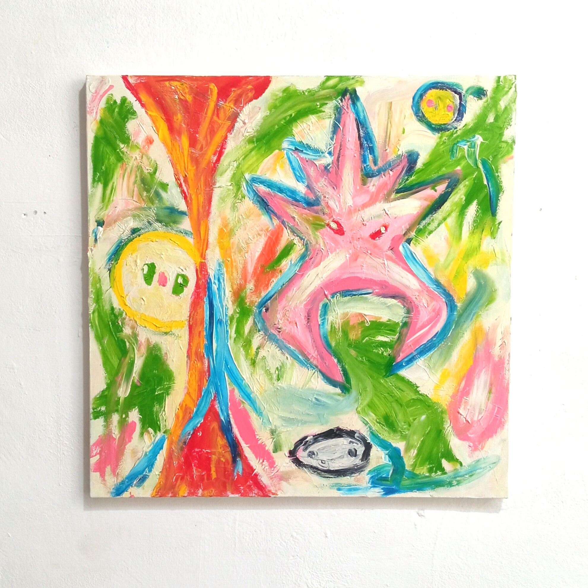 "Random Adventures 10" oil on canvas 60x60cn Random Adventures series 2025. Sold