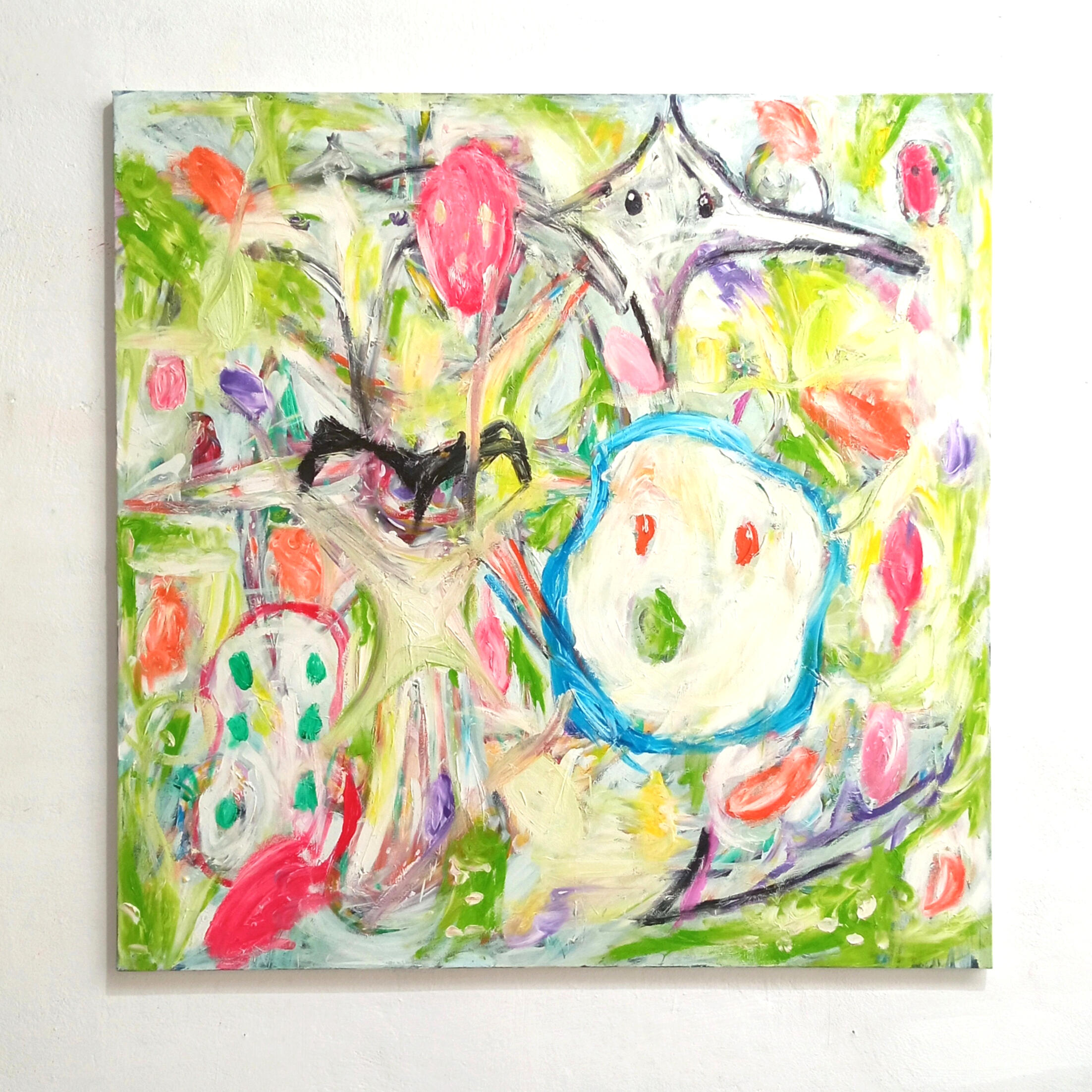 "Random Adventures 5" oil on canvas 100x100cm Random Adventures series 2025