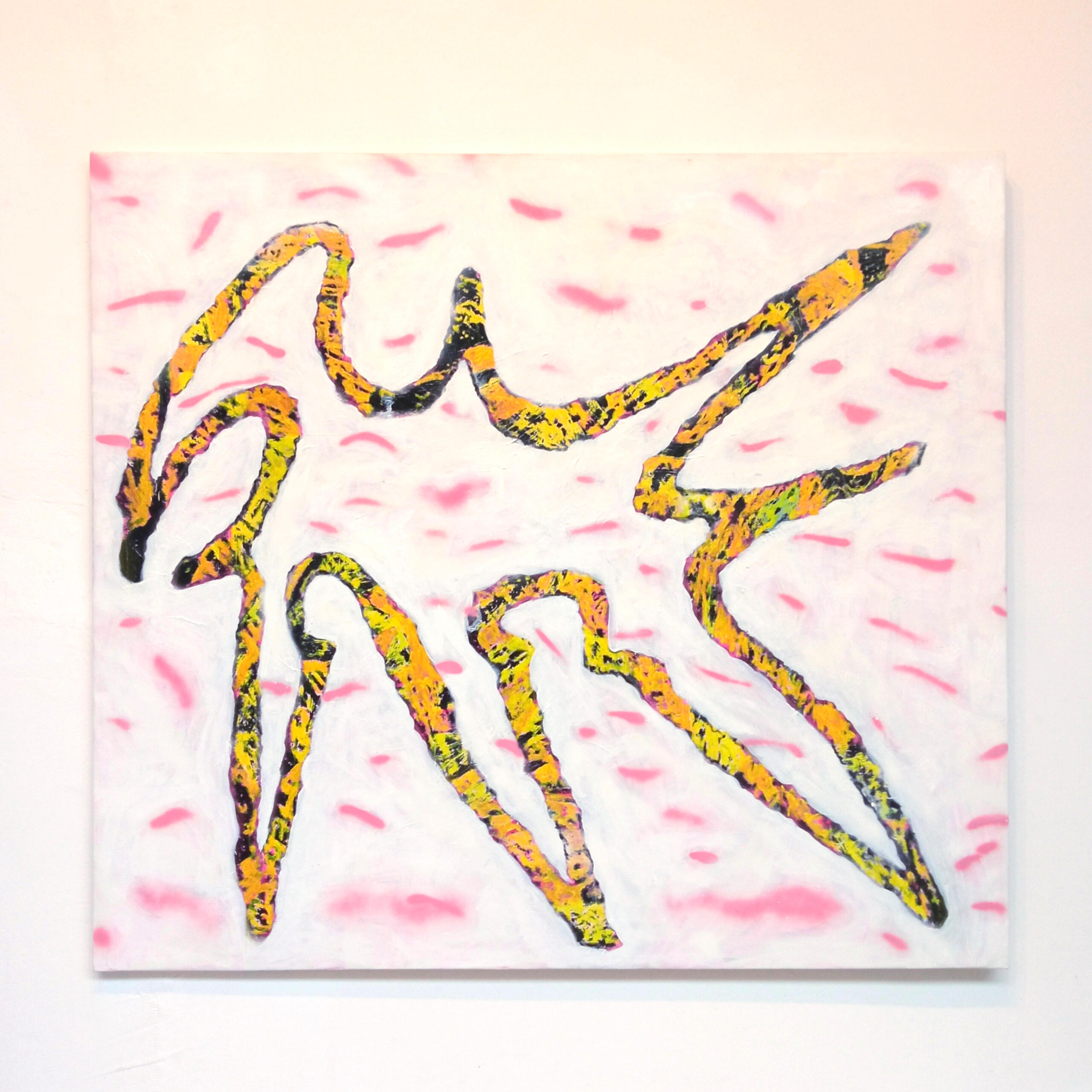 "Ch1m3ra" oil and spray paint on canvas 140x125cm 2022