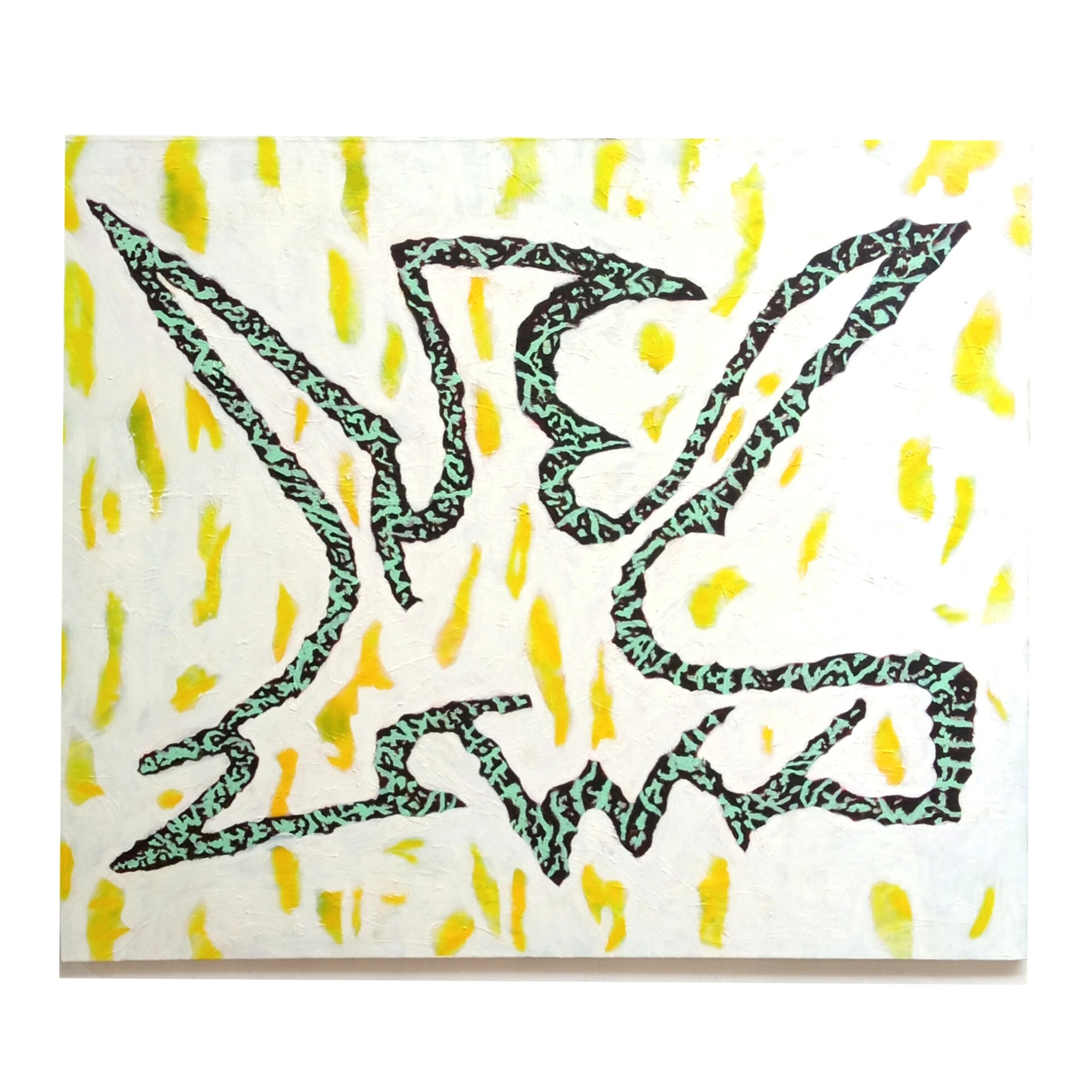 &quot;Ch1m3ra 2&quot; oil and spray paint on canvas 155x120cm 2022