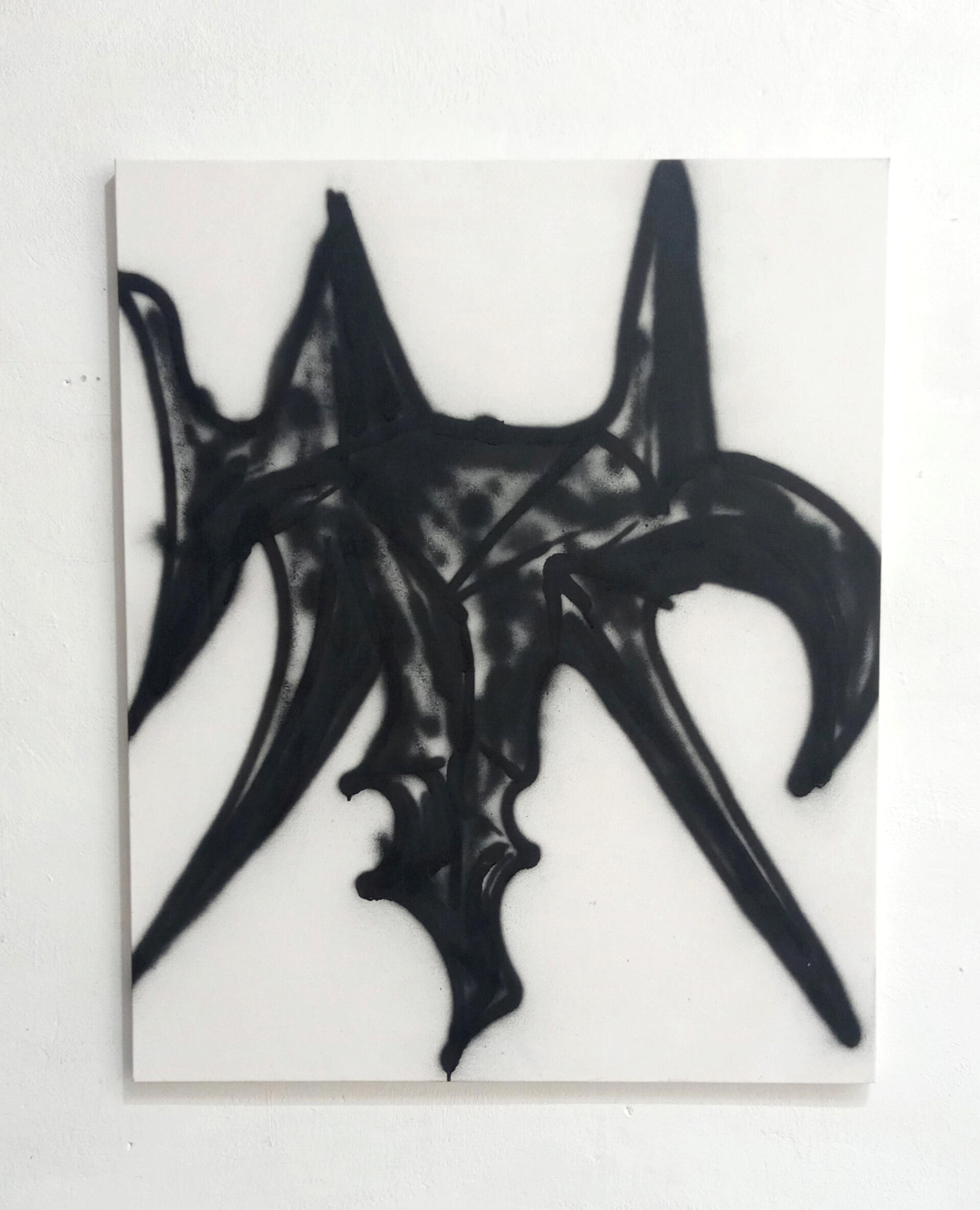 "Vandalize more" spray paint on canvas 70x65cm "Vandalize" series 2025