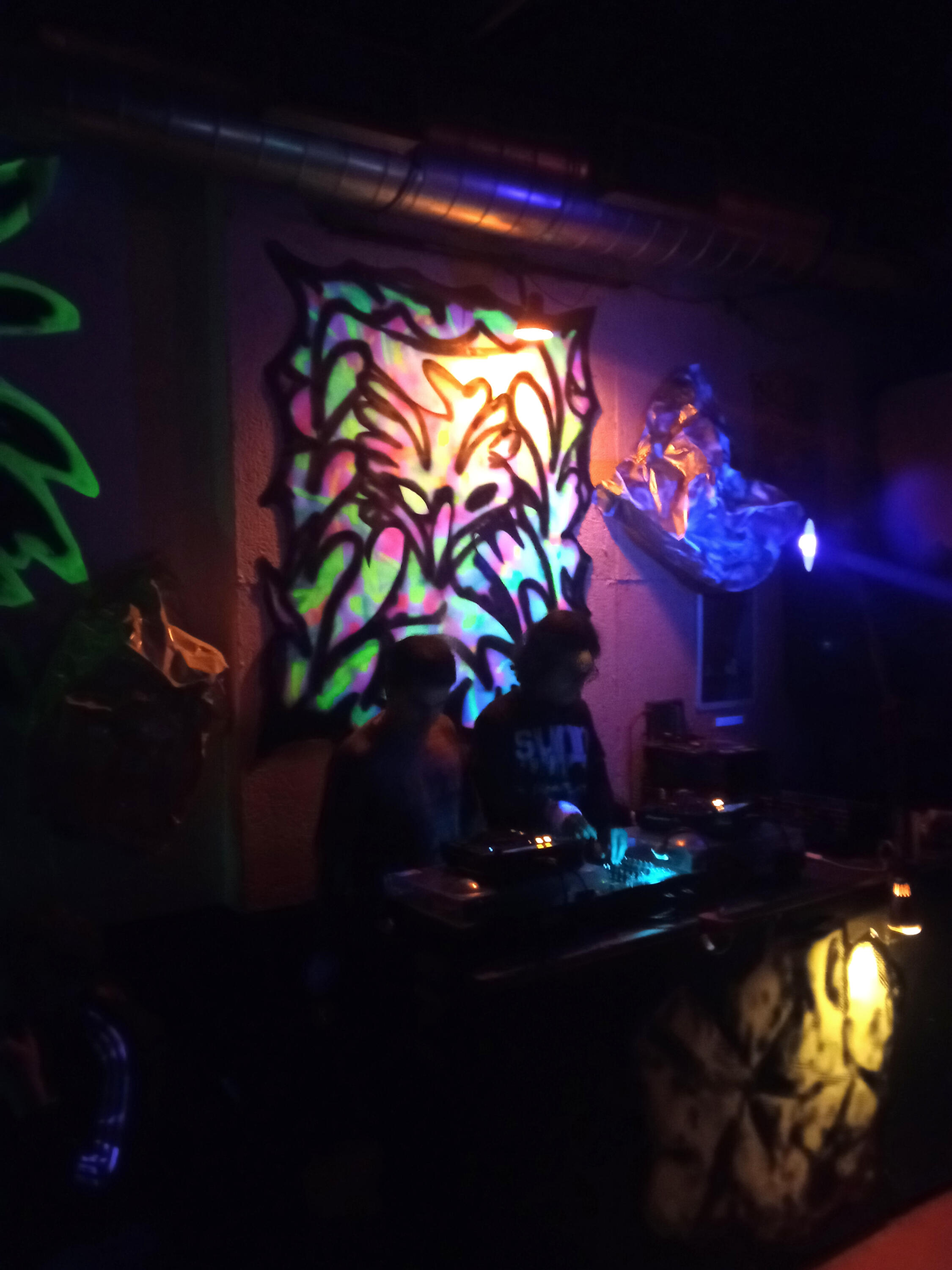 "Spit Black on the Paper Club" installation for Notte Not (Nero Ed.) Fanfulla5a - Rome