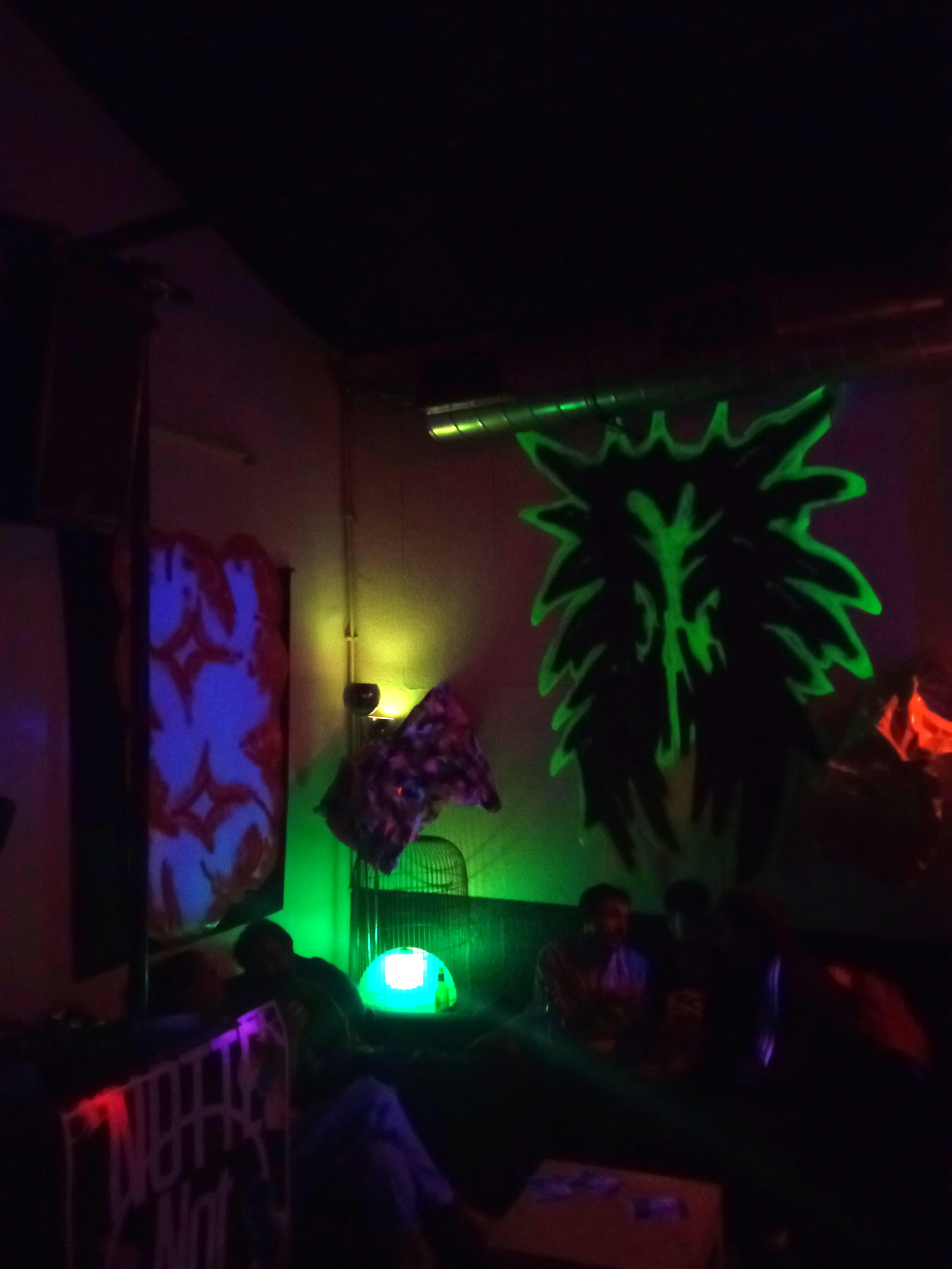 "Spit Black on the Paper Club" installation for Notte Not (Nero Ed.) Fanfulla5a - Rome