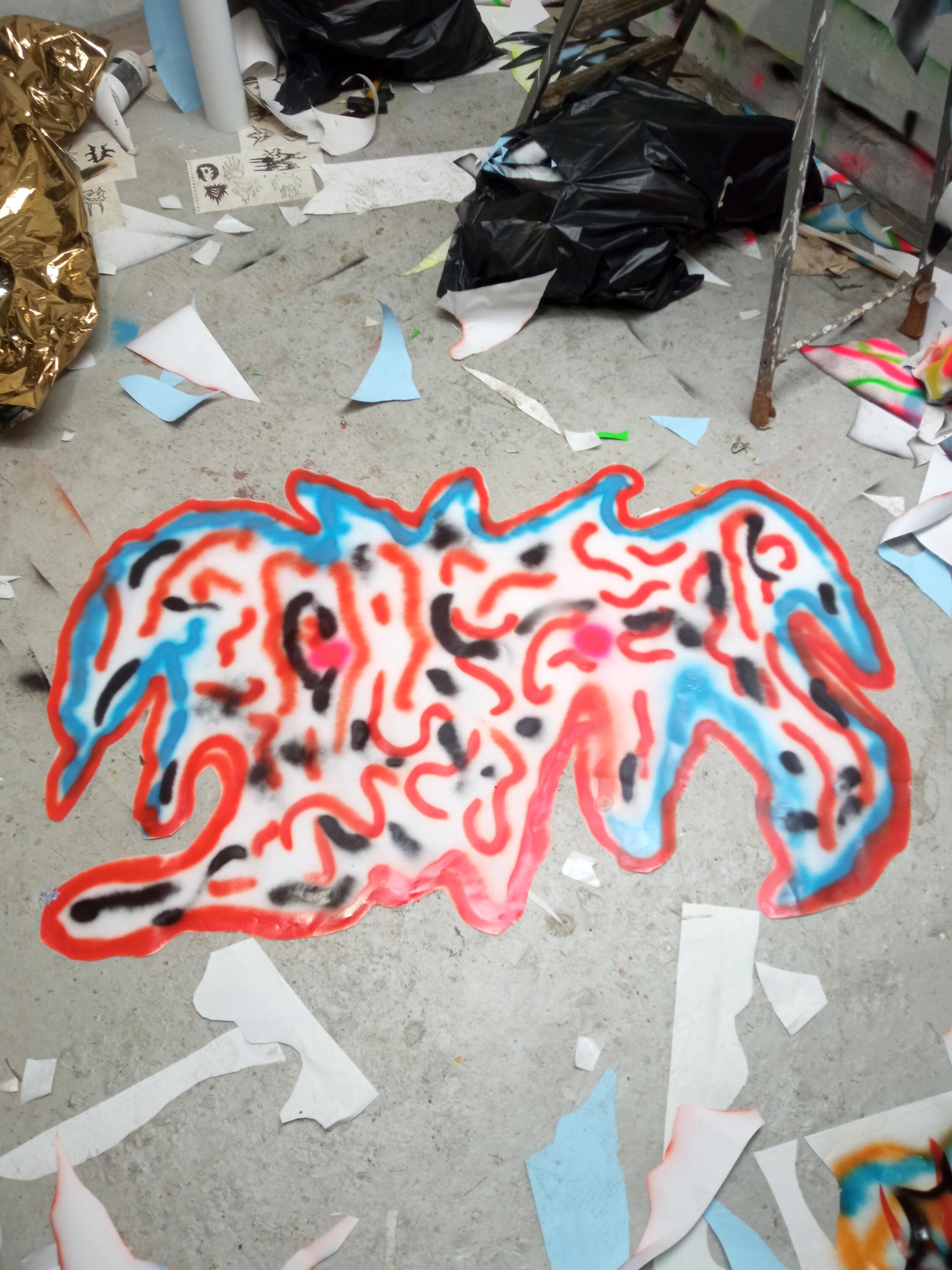 "Spit Black on the Paper Club" installation for Notte Not (Nero Ed.) Fanfulla5a - Rome 2026