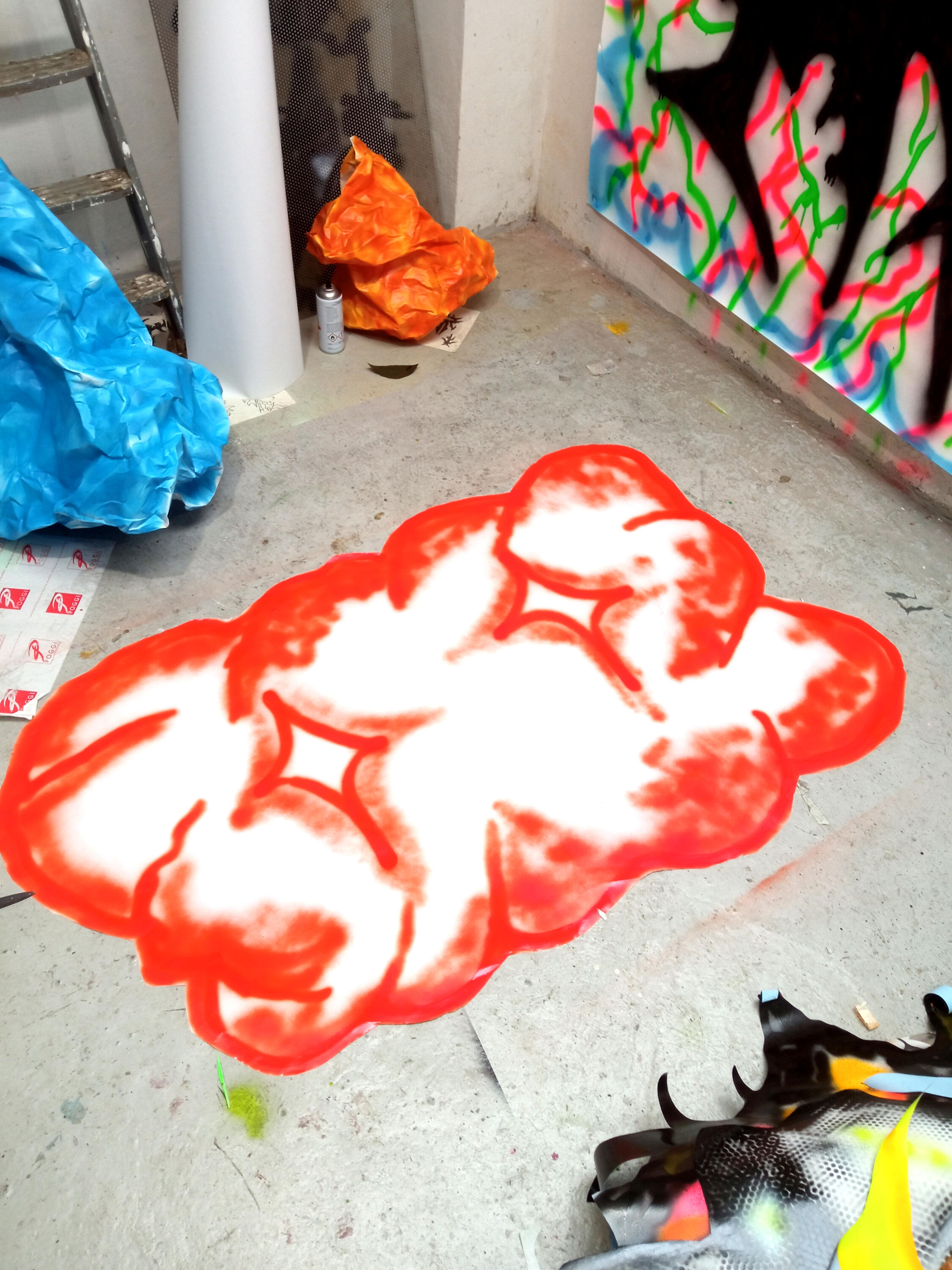 "Spit Black on the Paper Club" installation for Notte Not (Nero Ed.) Fanfulla5a - Rome