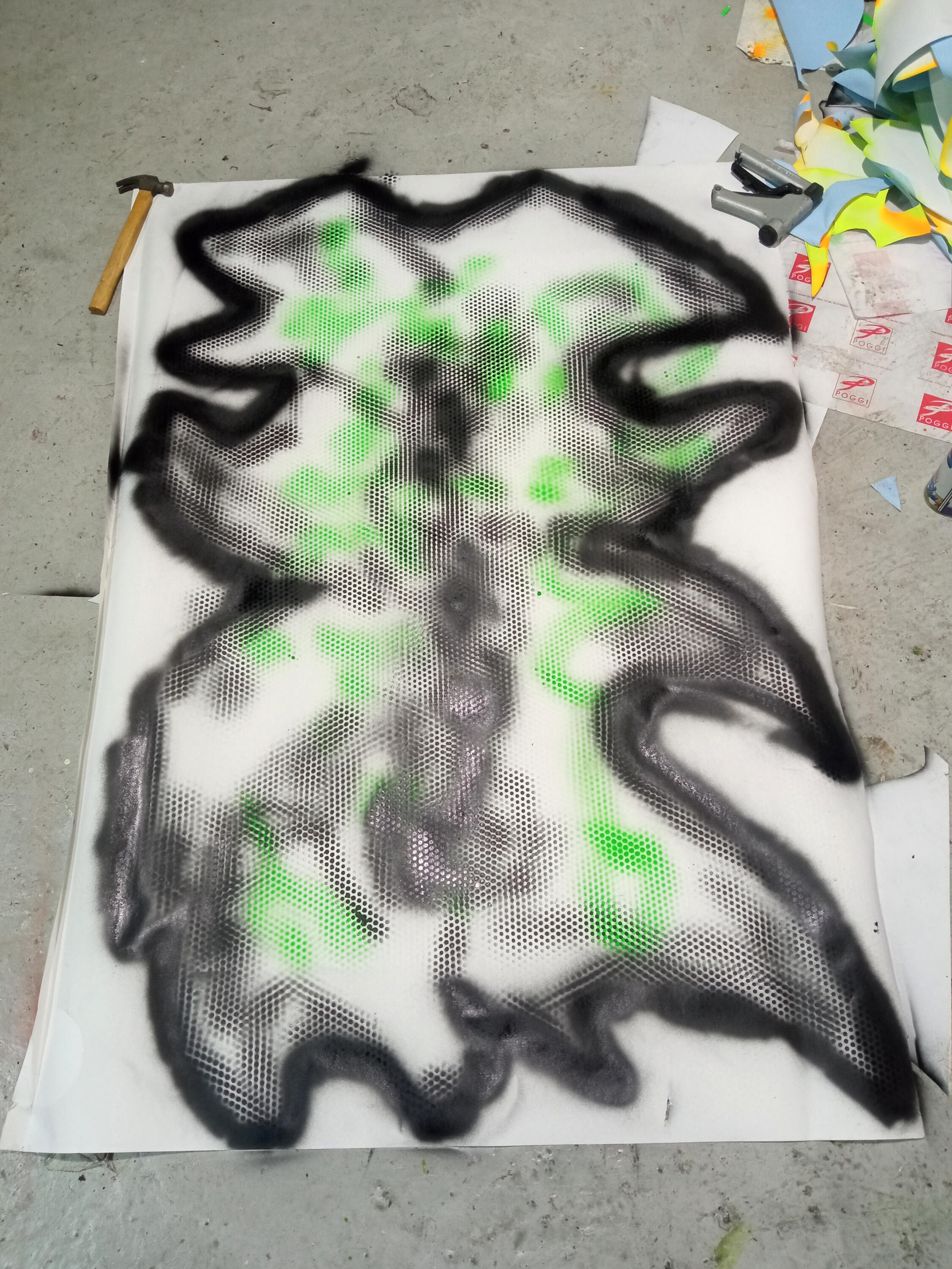 "Spit Black on the Paper Club" installation for Notte Not (Nero Ed.) Fanfulla5a - Rome