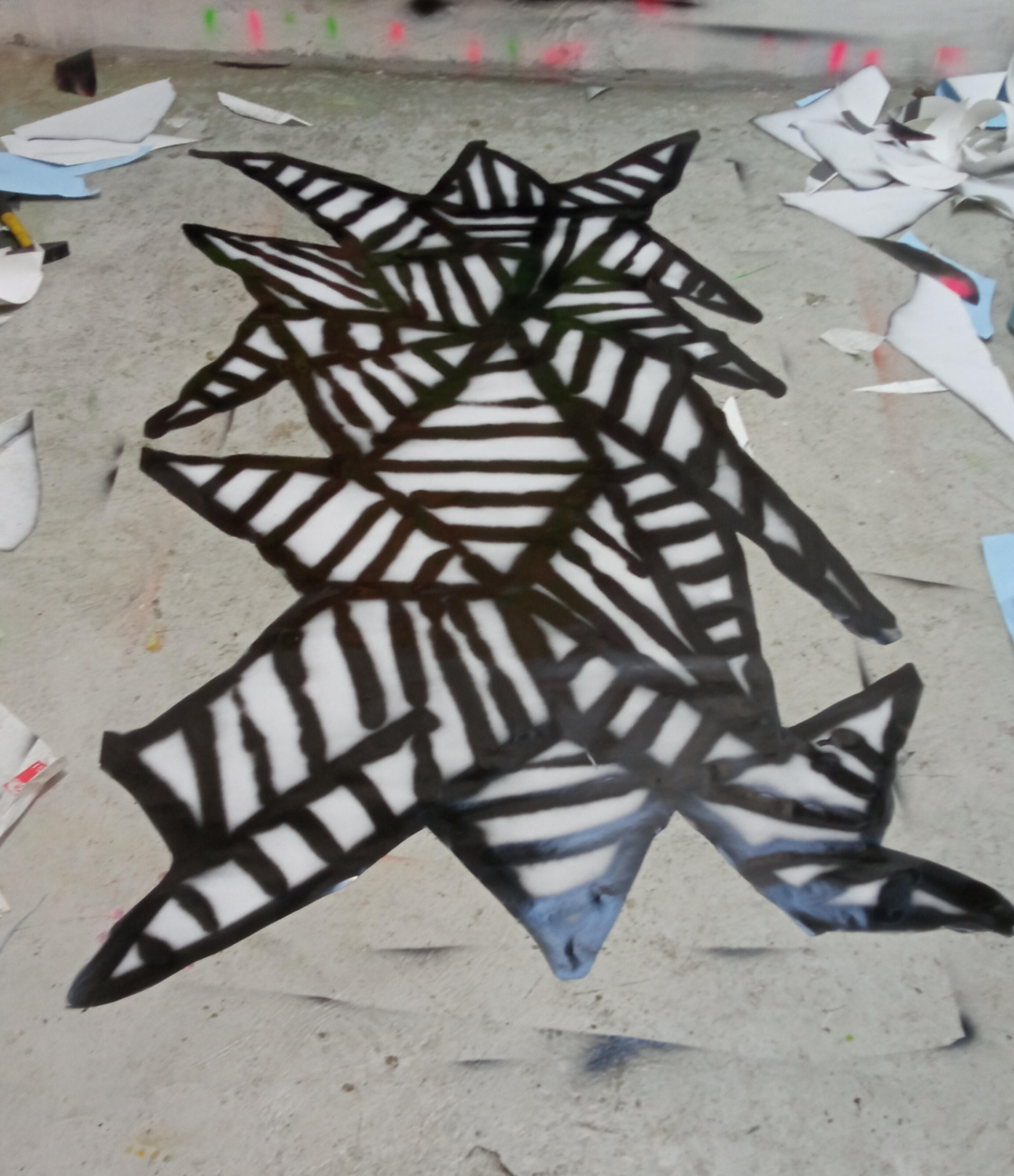 "Spit Black on the Paper Club" installation for Notte Not (Nero Ed.) Fanfulla5a - Rome