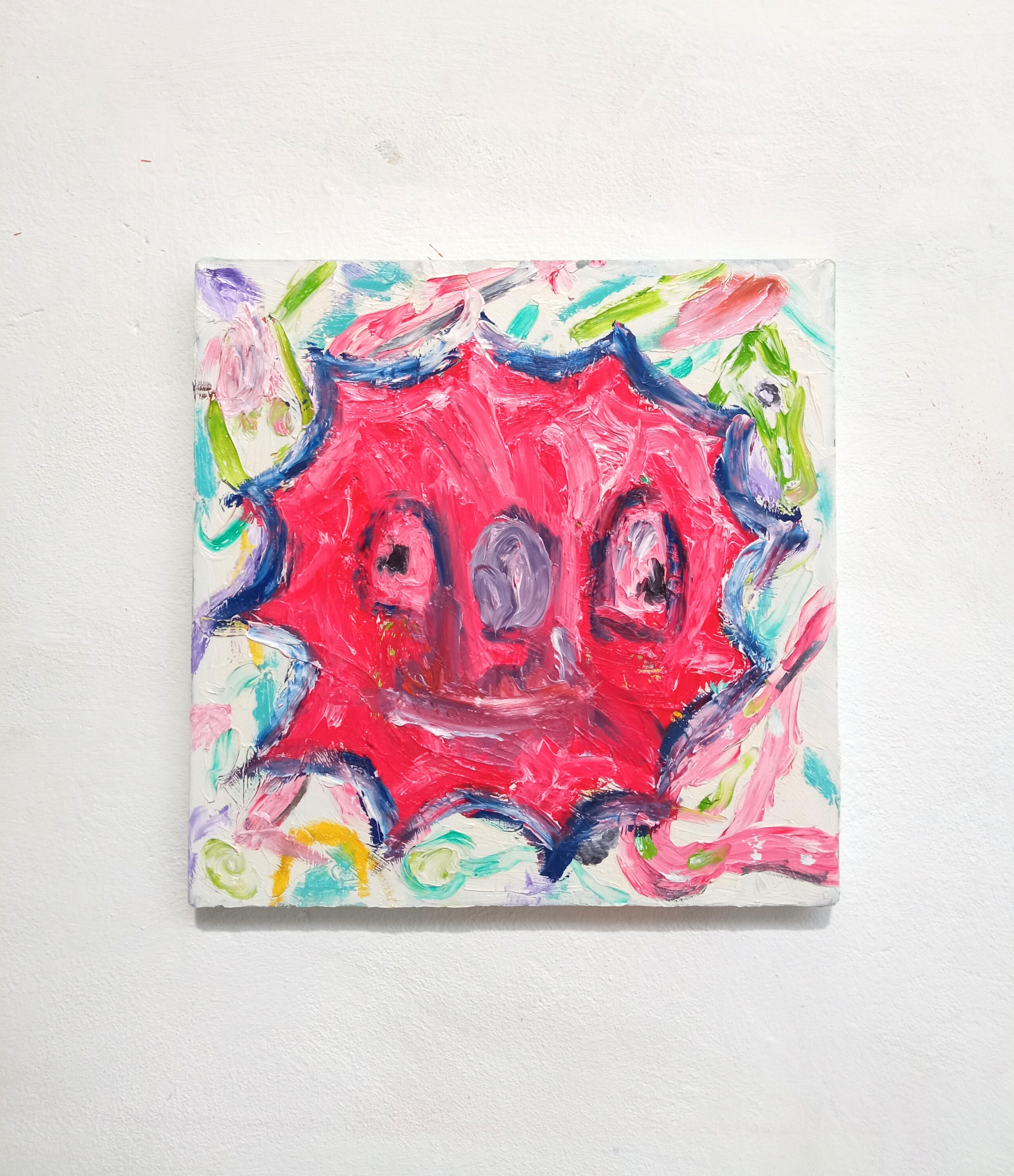 "Medièvolo" oil on canvas 35x35cm 2025 (portraits series)