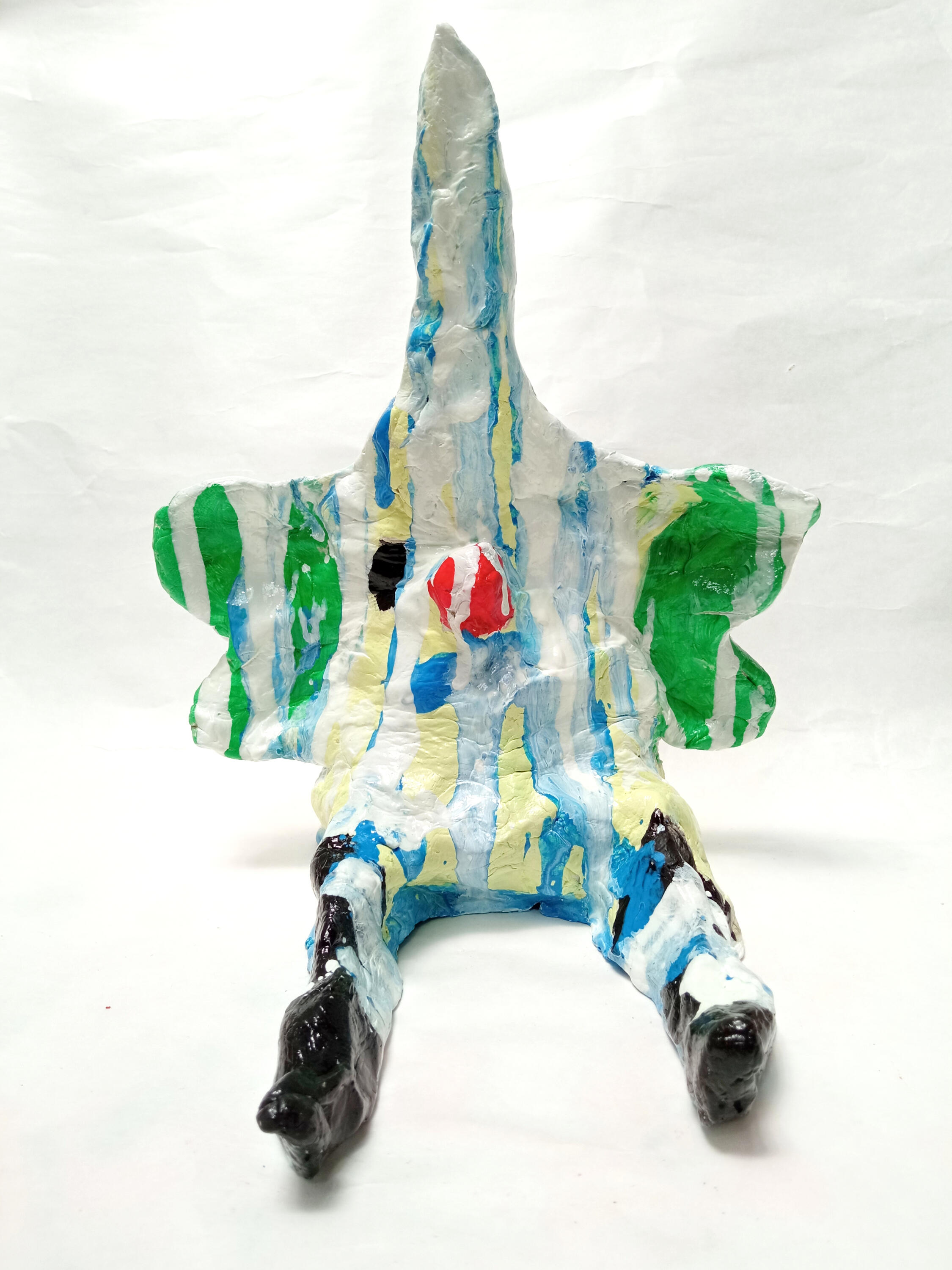 "Slow Driver" 21x17x17cm syntetic modeling clay, acrylic paint, glossy paint, Melting Planet series 2026