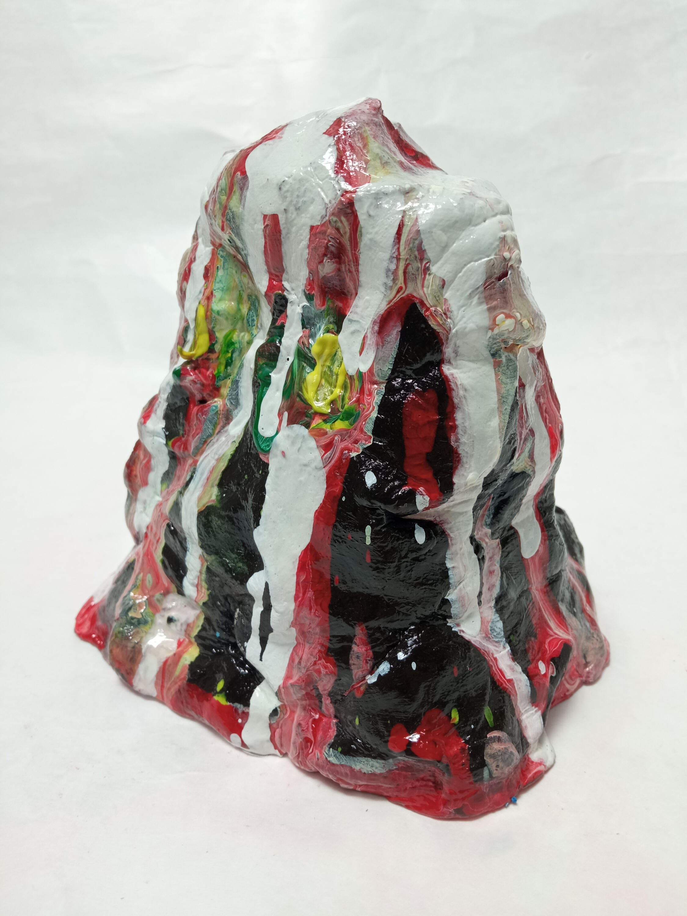 "Geologist" 12,50x11,50x12cm syntetic modeling clay, acrylic paint, glossy paint, Melting Planet series 2026